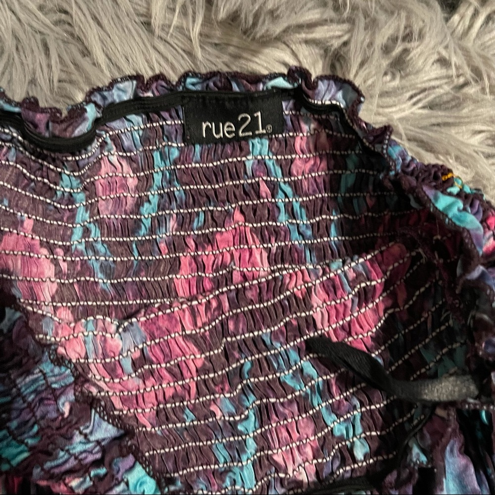 Rue 21 Multi Color Print Strapless Maxi Dress - Picture 4 of 5